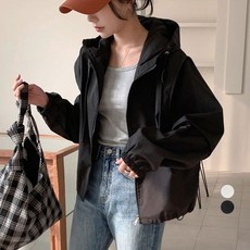 afinar 女款滾邊連帽防風夾克