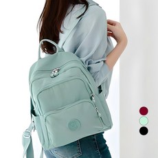 LULU 女款防水旅行後背包+配飾, 薄荷(背包)，隨機發貨(配件)