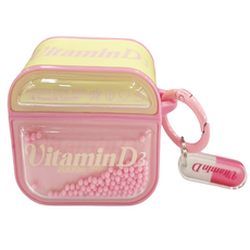 Wakcas 維他命D滾珠 耳機保護殼, 粉色, 1個, Airpods 4