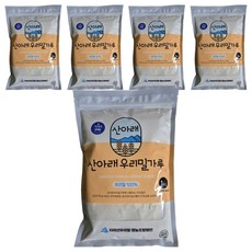 산아래 우리밀가루 백강통밀 강력분, 1kg, 5개