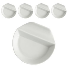 Rocoliving 有田燒月亮形筷架醬料碟, 白色, 5個