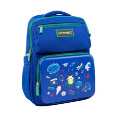 LEMONKID 檸檬寶寶 3D 小學生護脊雙肩包, 海洋藍, 大(30 x 13.5 x 41cm)