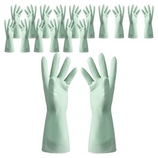 모나홈 예쁘고 편리한 다용도 라텍스 고무장갑 양손착용 세트, 페일그린, 중(M), 9세트