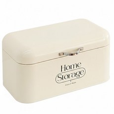 蝸牛家居 Cuisine de Maman Elle 鋼製收納盒, 1個, 米色 + 黑色