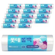 롯데이라이프 롯데위생롤팩 소 17cm x 25cm, 소(S), 200개입, 15개