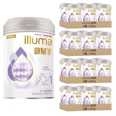 illuma 啟賦 羊嬰兒配方奶粉 1號 0~12個月, 800g, 1入, 24罐