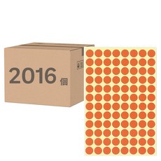 鶴屋 圓形 螢光標籤 102B 紅色, 3個, 672個裝