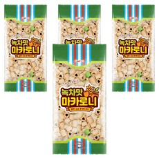청우식품 녹차맛 마카로니, 155g, 4개