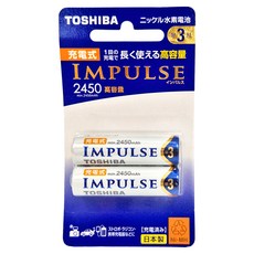 TOSHIBA 東芝 東芝3號低自放電鎳氫充電電池 高容量 TNH-3AH, 2個, 1組