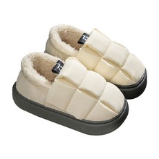 EVER HOUSE 防寒保暖刷毛室內鞋, 象牙白, 1個