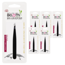 BELOTTY 斜口尖頭鑷子 TWF-98SPC, 霧面黑, 6個