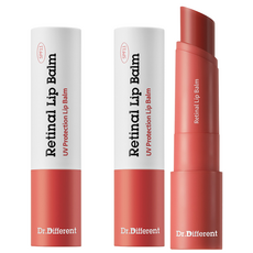Dr.Different 視黃醛潤唇膏, 潤色, 4g, 2個