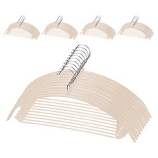 코멧 홈 어깨 뿔 방지 논슬립 옷걸이, 베이지, 50개