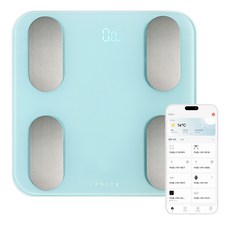 cooing home appliances 家用智慧身體組成體脂肪體重計, 1個, SBF-L17, 天空藍