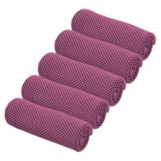 Mibil 涼感微風運動毛巾, 5個, 玫瑰色