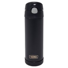 THERMOS 膳魔師 不鏽鋼真空保冷瓶 F4049BK, 黑色, 470ml, 1個