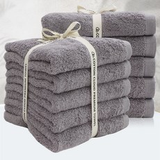 COTTON CLOUD 頂級飯店毛巾 170g 40支精梳棉, 淺灰色, 10個