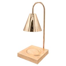 職日生 融蠟燈 Set 浪漫時光 可調節溫度 安全無明火 大理石底座, 原木香檳金