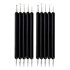 美甲點珠筆5件組, 2套, 黑色