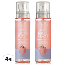 어라운드미 내추럴 퍼퓸 비타 바디미스트 피치, 120ml, 4개