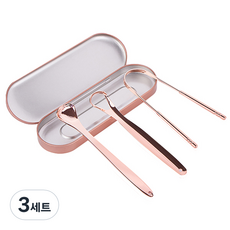 不鏽鋼舌苔清潔器 3種組 玫瑰金, 3組