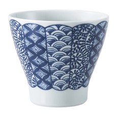 佐和陶瓷 花里藍祥紋湯吞杯 日本製, 陶瓷, 250mL, 寬9.2高8cm, 1個