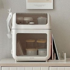 LitenKulor 嬰兒食品餐具收納盒, 奶油色, 收納盒 + 圍兜 + 嬰兒食品食譜書