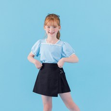 ILoveJ 女童芙拉蝴蝶結泡泡袖短袖T恤