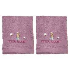 PETER RABBIT 比得兔 精繡毛巾 100%純棉 舒適柔順 強力吸水, 顏色隨機, 2條