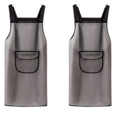 Gomjihome 口袋雙面防水圍裙 75公分, 黑色, 2個
