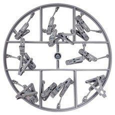 UdiLife 優的生活大師 墨墨 18夾圓形曬架 曬衣用 直徑約31cm 高約22.5cm, 灰色, 1組