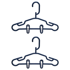 KEYTOSS 詰朵斯 小件衣物衣架 附塑鋼夾, 顏色隨機, 2個