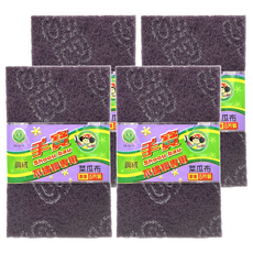 手寶 鋼絨菜瓜布 不鏽鋼專用 強力去污 台灣製造 廚房清潔好幫手, 4入, 6片