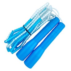 JFROPE 兒童用透明軟質串珠跳繩, 05 藍色