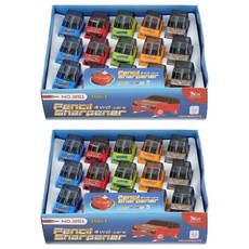 迷你汽車削鉛筆機 小 30入, 混合顏色, 2個