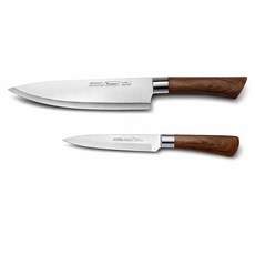 LANO 玫瑰木柄刀具2件組, 1套, 菜刀 4.5 x 33.5 cm + 水果刀 1.5 x 24.5 cm