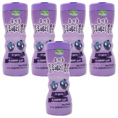 OrganicStory 유아용 유기농 블루베리통통 과자, 블루베리, 40g, 5개