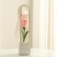 뷰티풀데코센스 조화 서프라이즈 말랑말랑 튤립 한송이, 라이트핑크, 1개