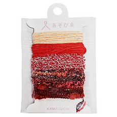 KAWAGUCHI 迷你編織器用線 紅色系手作材料包 創意DIY配件, TK15-431, 1入
