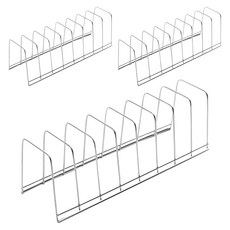 伸縮鍋蓋架 盤架 3個, 銀色, 1組