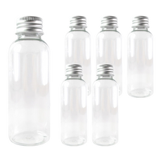 台灣 COSMOS 鋁蓋瓶, 透明, 6個