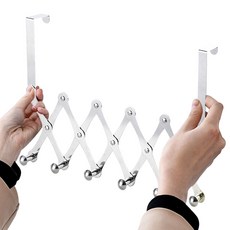 6格折疊伸縮門後掛鉤 650mm, 銀色, 1個