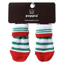 퍼피아 산타 강아지 미끄럼방지 양말 4p, 레드, 1개