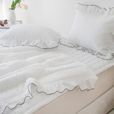 清涼泡泡紗荷葉邊寢具組