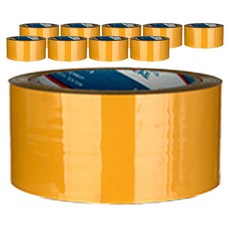 BUKWANG KOREA CHEMICALS 中型包裝封箱膠帶 40m 62mic, 黃色, 10個