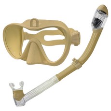 WEEK9 Aqua Turtle 浮潛面鏡組, 摩卡色