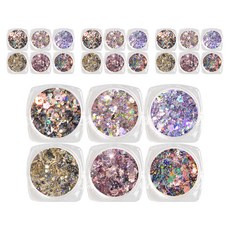 메이브라운 프리미엄 샤이니 네일글리터 혼합 6종, B, 4개