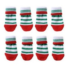 퍼피아 산타 강아지 미끄럼방지 양말 4p, 레드, 2개