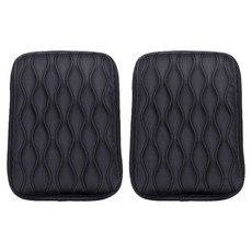 中控台皮革扶手墊, 黑色, 2個
