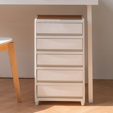 프랑코홈 콤팩트 와이드 서랍장, 화이트, 5단